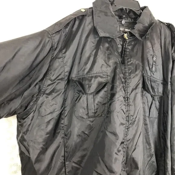 Tact Squad Bomber Jacket Mens Sz 4XL Security Services Winter Quilted Liner hood - Picture 3 of 12